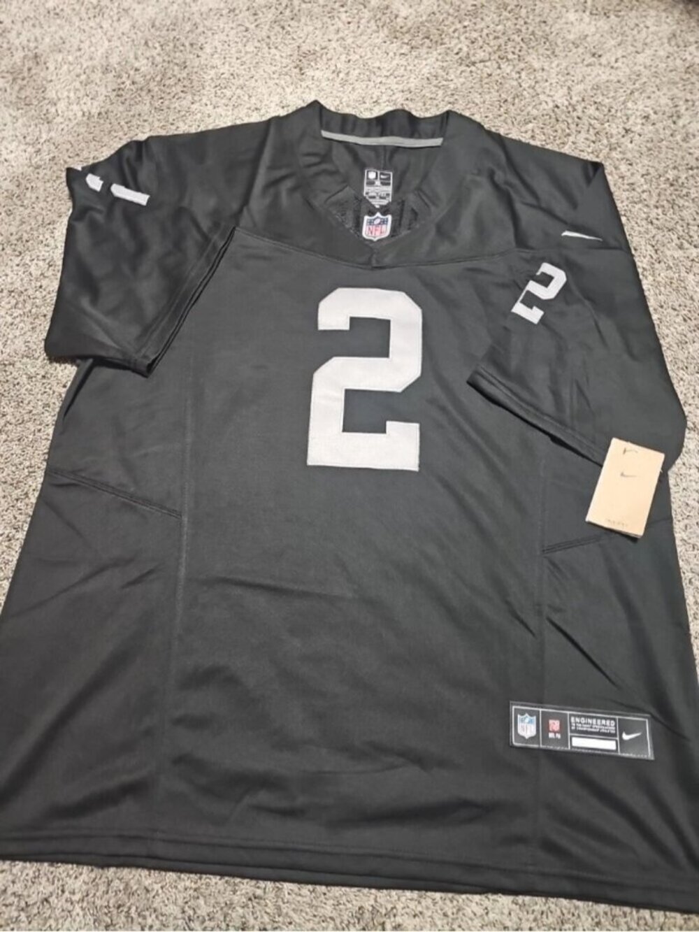 Ashton Jeanty Black Stitched Jersey Vapor